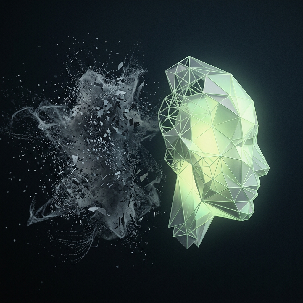 Contrast between generic AI drift and structured AI identity