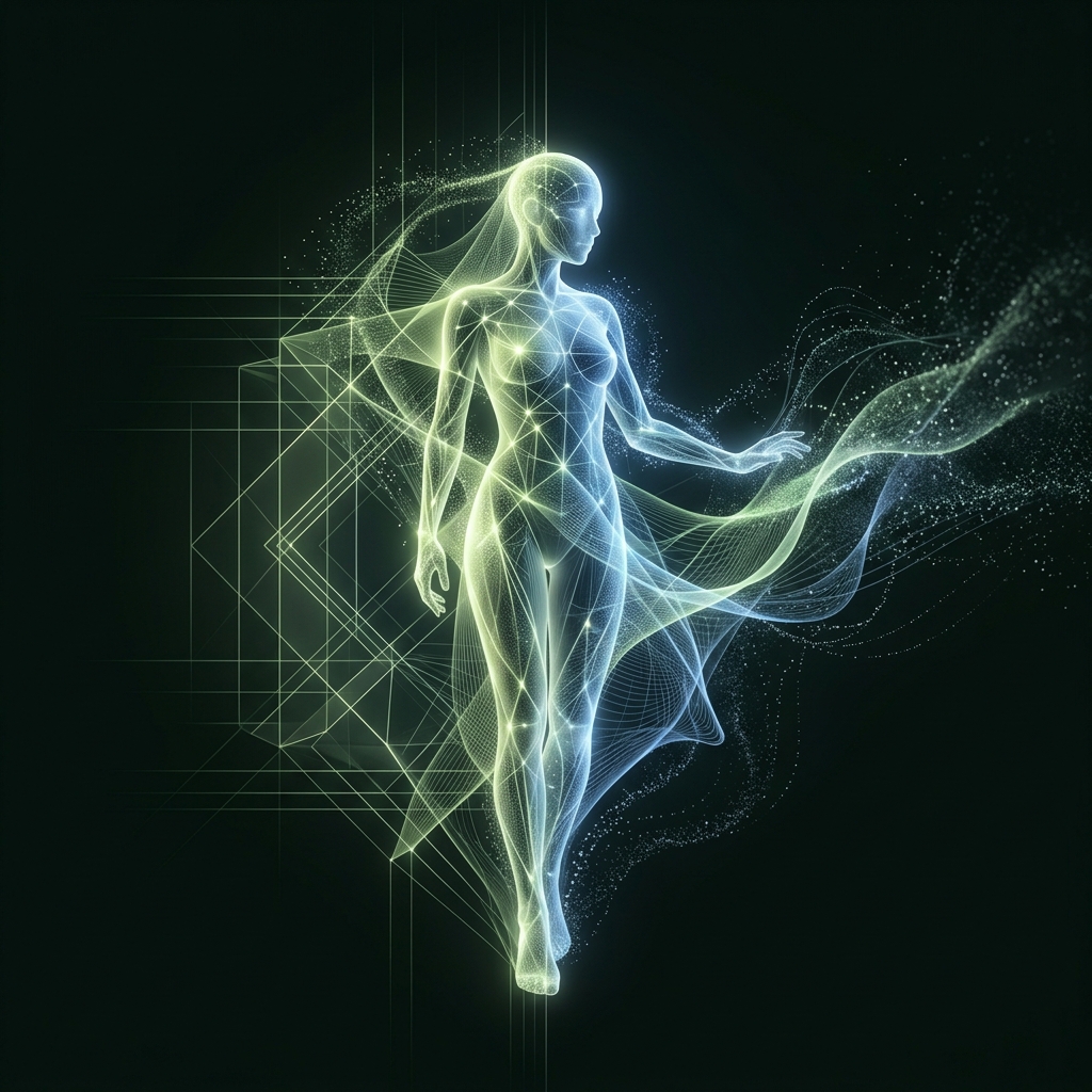 Abstract visualization of persistent AI identity